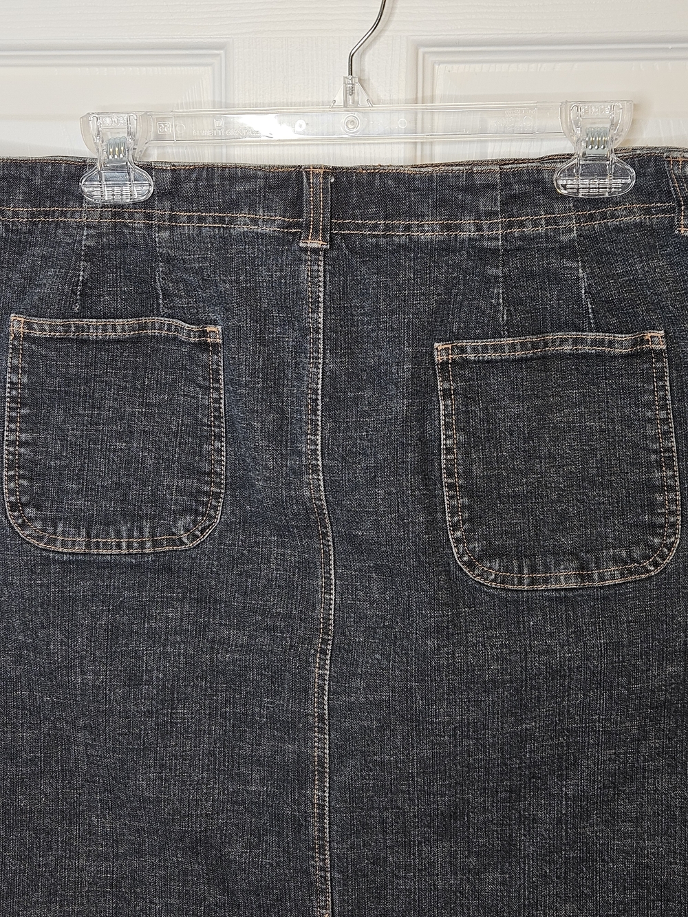NWOT Reitmans Mini Denim Skirt Plus Size 18 Dark Wash Front Pockets - Picture 10 of 11